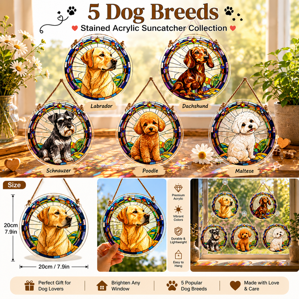 Dog Decoration -Suncatcher Ornament