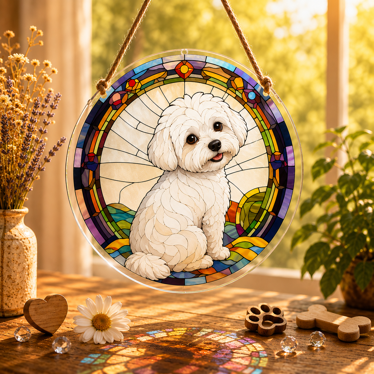 Dog Decoration -Suncatcher Ornament