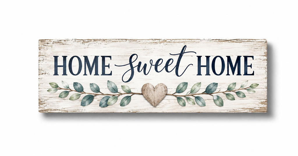 Home Sweet Home Wooden Wall Sign