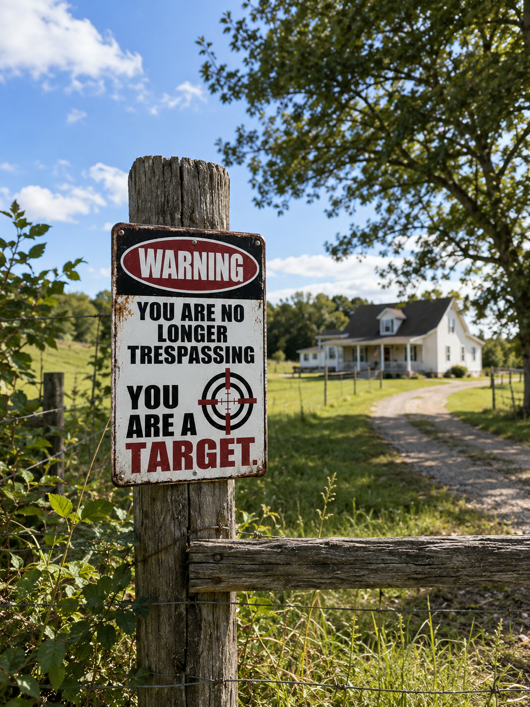 Funny No Trespassing Metal Sign – Vintage Warning Wall Decor for Home, Yard, Garage & Fence