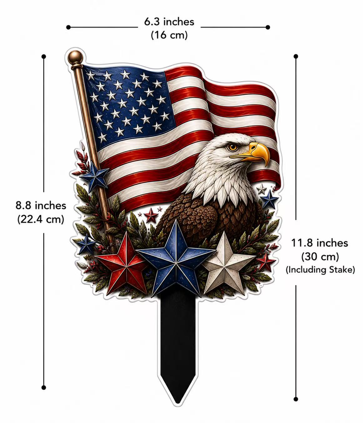 Patriotic Yard Sign | 4th of July Garden Decoration