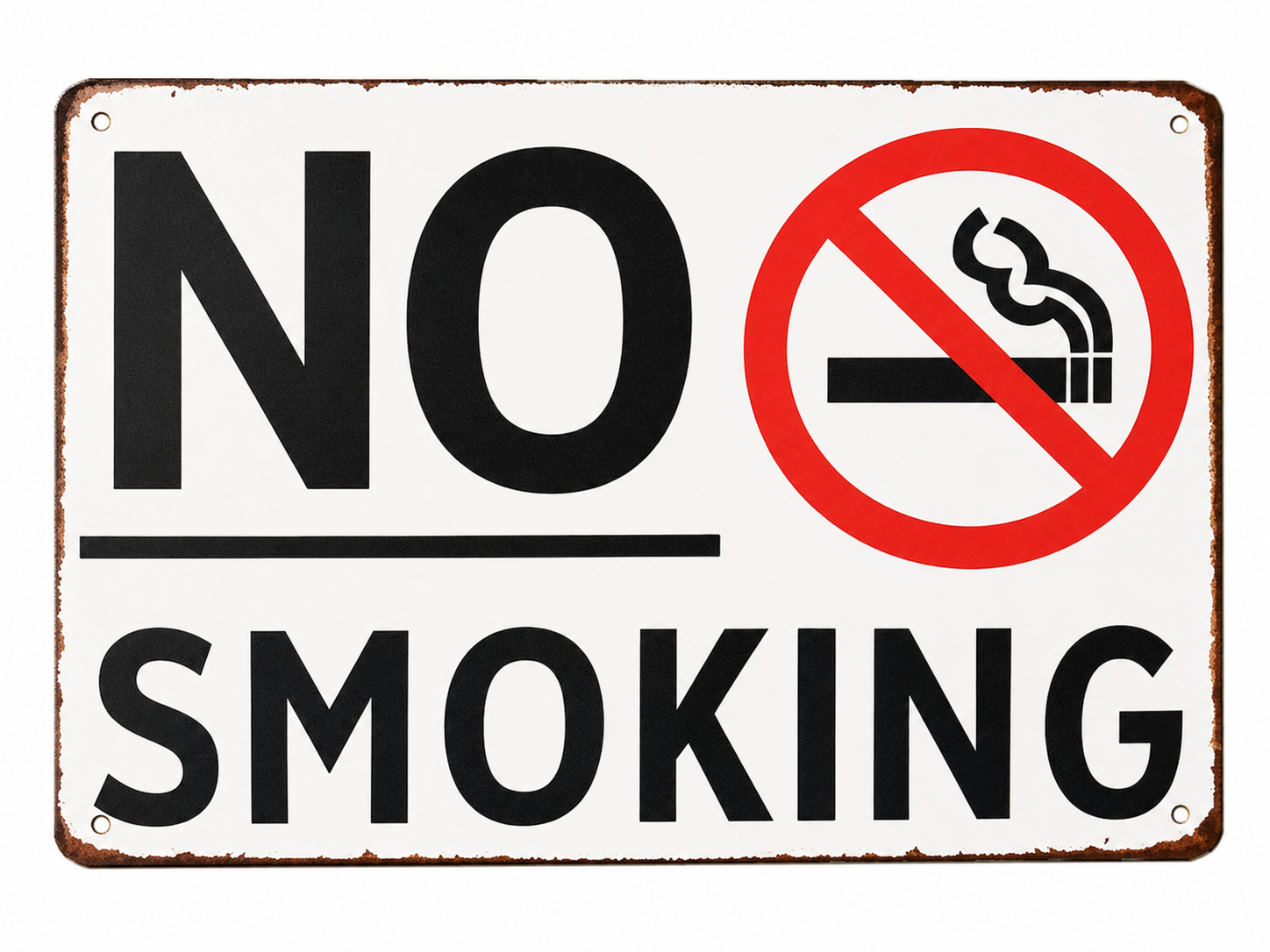 No Smoking Metal Sign – Vintage Style Wall Decor 8" x 12"