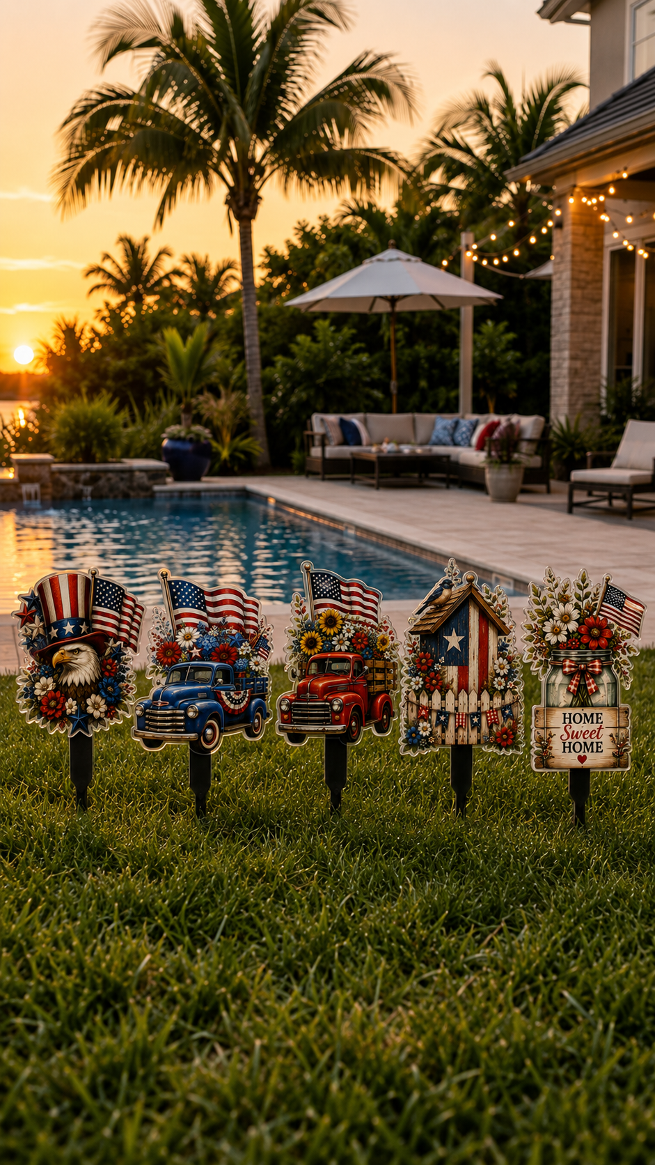 American Style Acrylic Garden Yard Signs